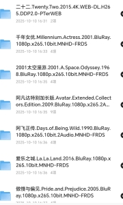 豆瓣高分电影top250部（总大小1.28TB）/1080p超清画质/夸克网盘资源